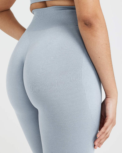 Basic Grey Marl Structured Snatched Rib Leggings