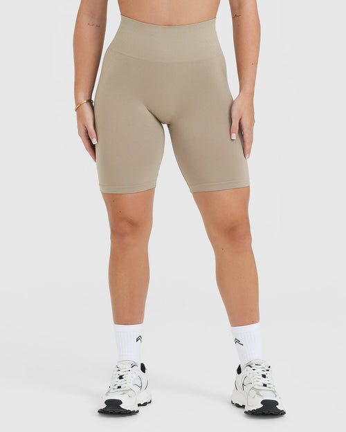 Oner Modal Effortless Seamless Cycling Shorts | Washed Sandstone
