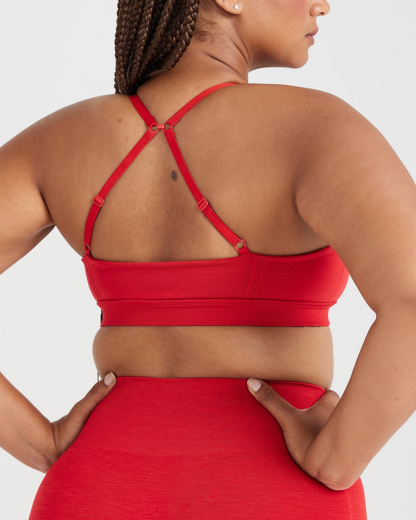 Micro Bralette Adjustable Straps - Spicy Red