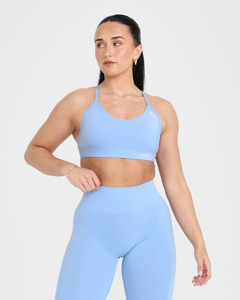 All in Motion Blue Sparkle Women's Sports Bra Size Large Nylon Spandex  Stretch