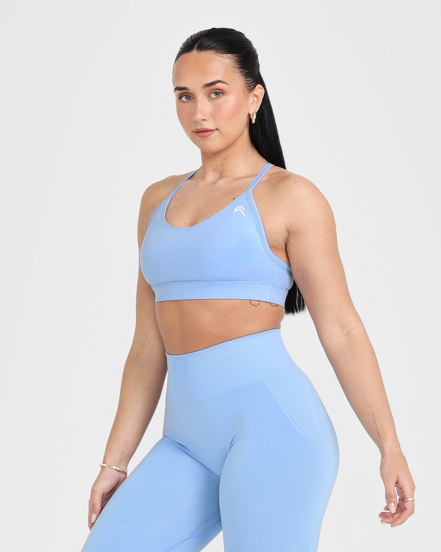 Women's Sports Bra - Shaded Blue Design - Digital Rawness