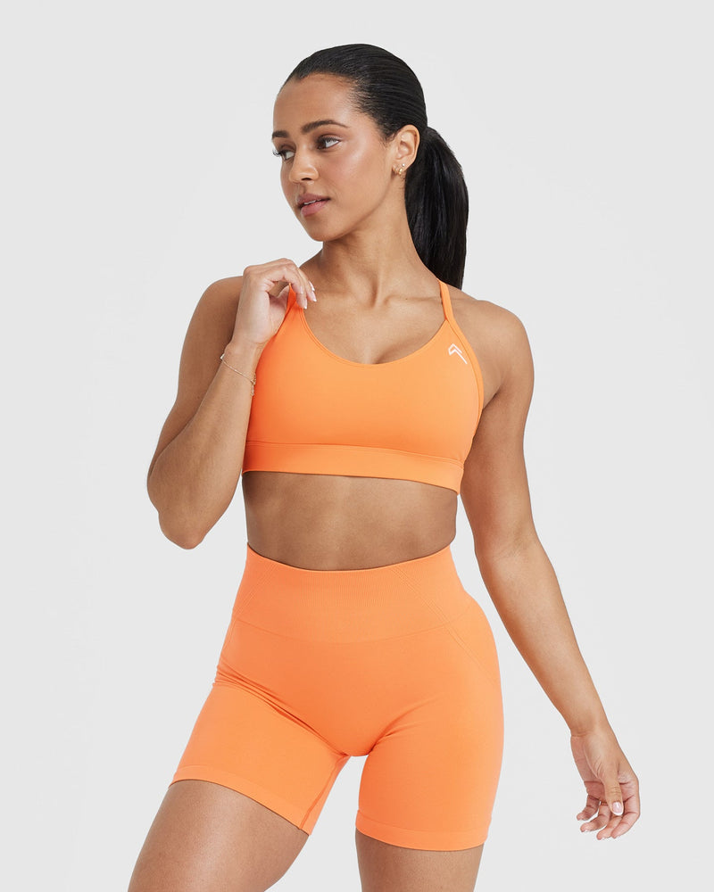 Rockwear Momentum Medium Impact Sports Bra Orange Apricot