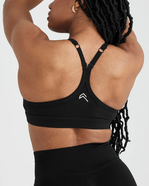 Double Duty Printed Sports Bra, Black – Everyday Chic Boutique