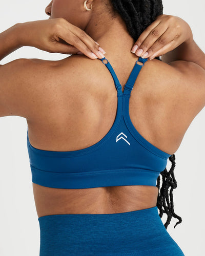 Women Blue One Shoulder Sports Bra – Fitkin