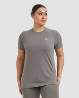Go To Seamless Loose Top | Ash Grey