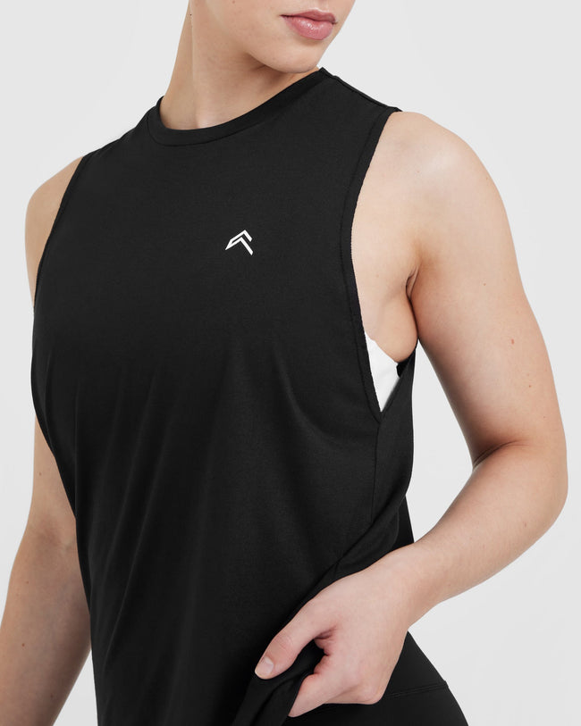 Black muscle vest discount