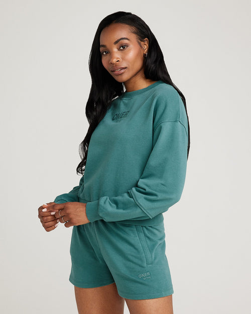 Oner Modal Classic Lounge Crew Neck | Mineral Green