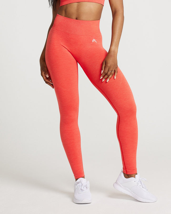 Gymshark Vital Seamless Womens Ladies Fitness Legging Orange - XL