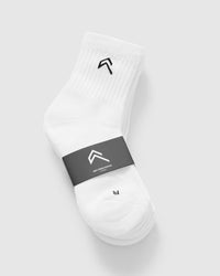 Mid Crew Socks 3 Pack | White