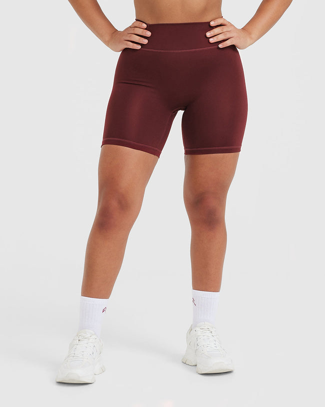 Burgundy high waisted shorts 2025