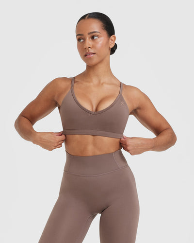 Timeless Strappy Bralette | Cool Brown