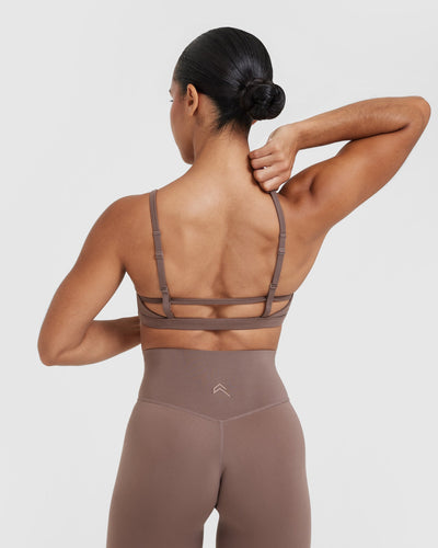 Timeless Strappy Bralette in Cool Brown