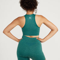 Classic Seamless Crop Top | Mineral Green Marl