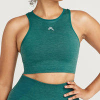 Classic Seamless Crop Top | Mineral Green Marl