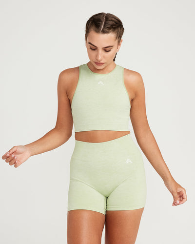 Classic Seamless Crop Top | Pistacchio Marl