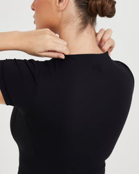 Timeless Crop Short Sleeve Tee | Black