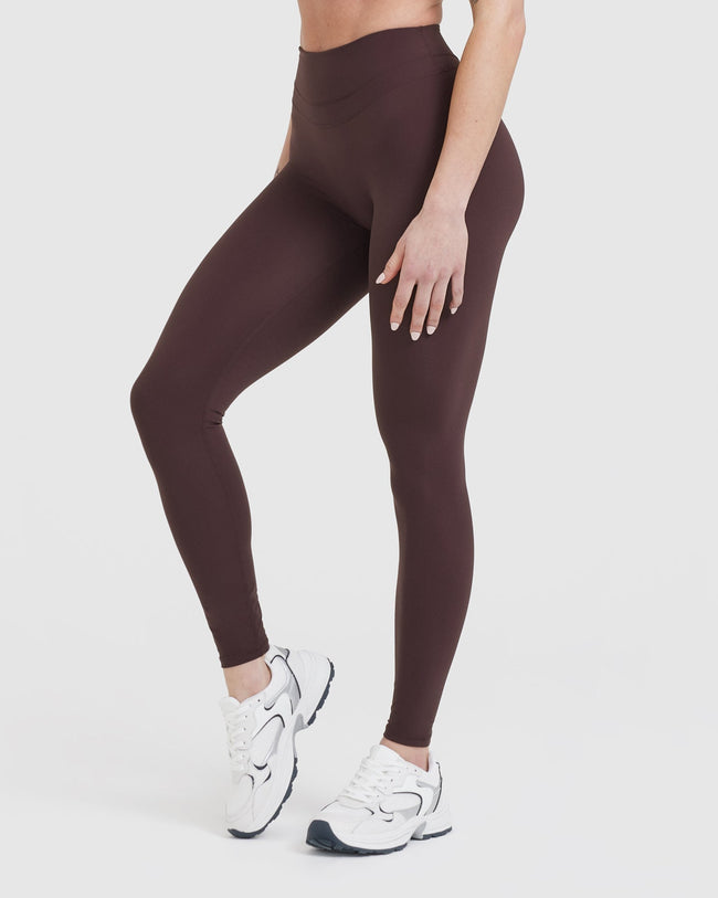 High Waisted Compression Leggings Plum Brown Oner Active CA
