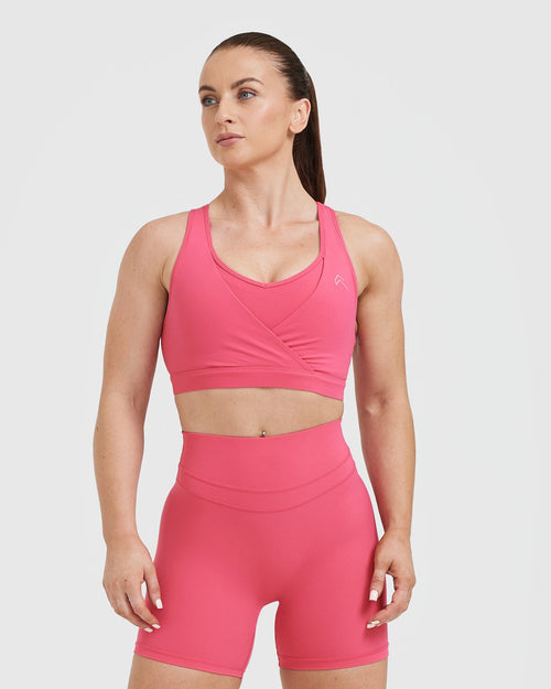 COMFORT LAYER Shockproof ™ Air Bra, Sports Bra, Stretchable Free Size - Hot  Pink - 41 Women Sports Non Padded Bra - Buy COMFORT LAYER Shockproof ™ Air  Bra, Sports Bra, Stretchable